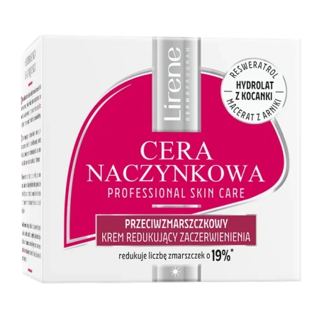 LIRENE Cera Naczynkowa przeciwzmarszczkowy krem redukujący zaczerwienienia 50ml