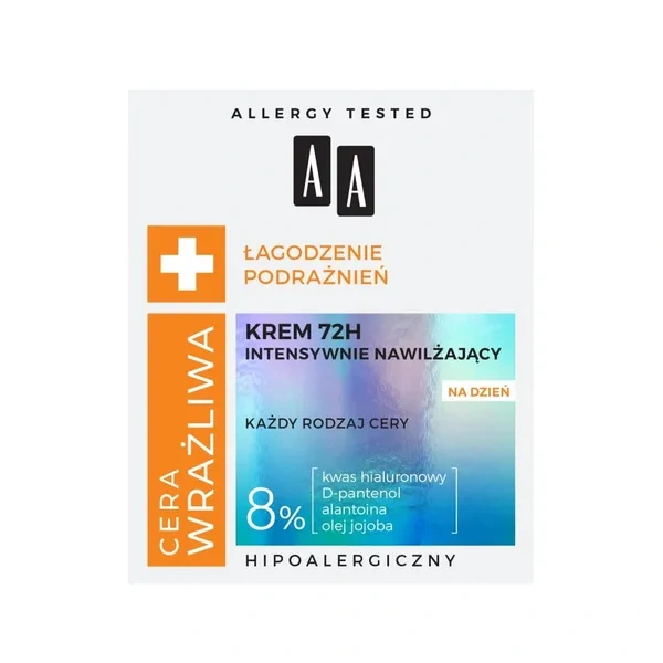 AA Cera Wrażliwa krem intensywnie nawilżający 72H 50ml 