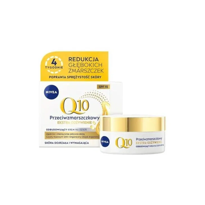 NIVEA Visage Q10+ krem p.zmarszczkowy SPF15 50ml
