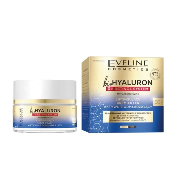 EVELINE Bio Hyaluron 3X Retinol System krem 50+ 50ml