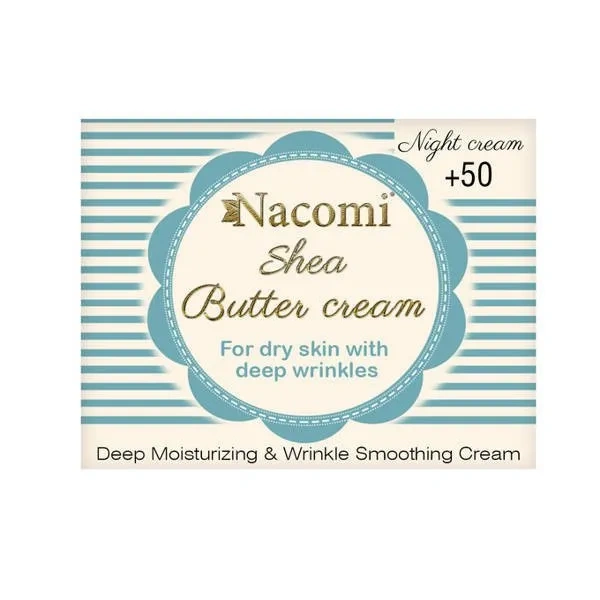 NACOMI Masło Shea + Trójpeptydy krem na noc 50+ 50ml