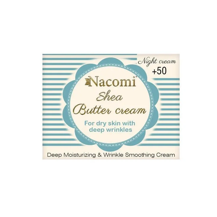 NACOMI Masło Shea + Trójpeptydy krem na noc 50+ 50ml