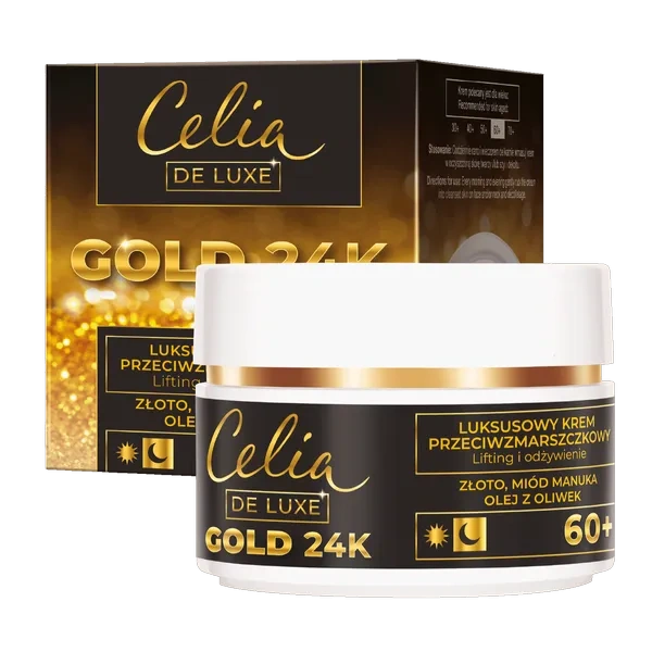 CELIA De Luxe Gold 24k 60+ krem przeciwzmarszczkowy 50ml