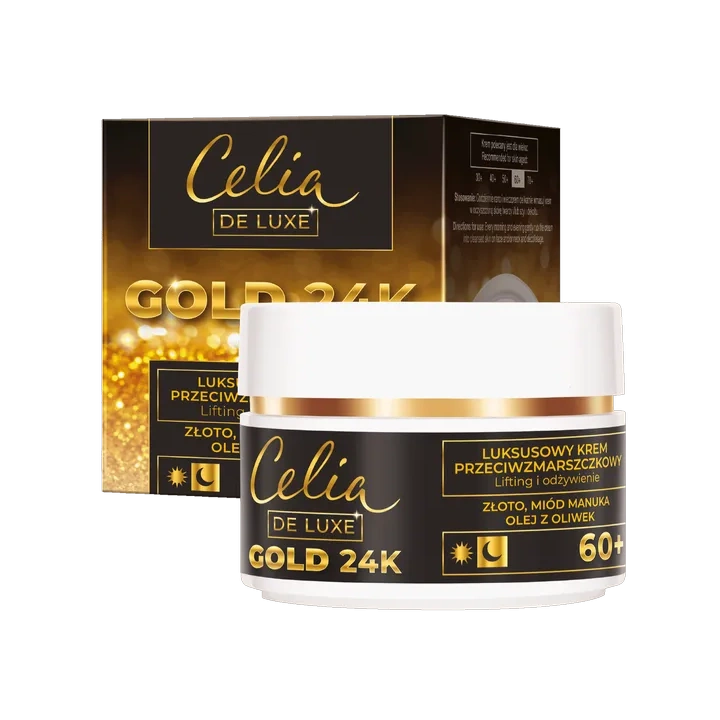 CELIA De Luxe Gold 24k 60+ krem przeciwzmarszczkowy 50ml