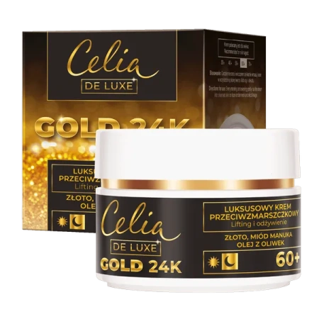 CELIA De Luxe Gold 24k 60+ krem przeciwzmarszczkowy 50ml