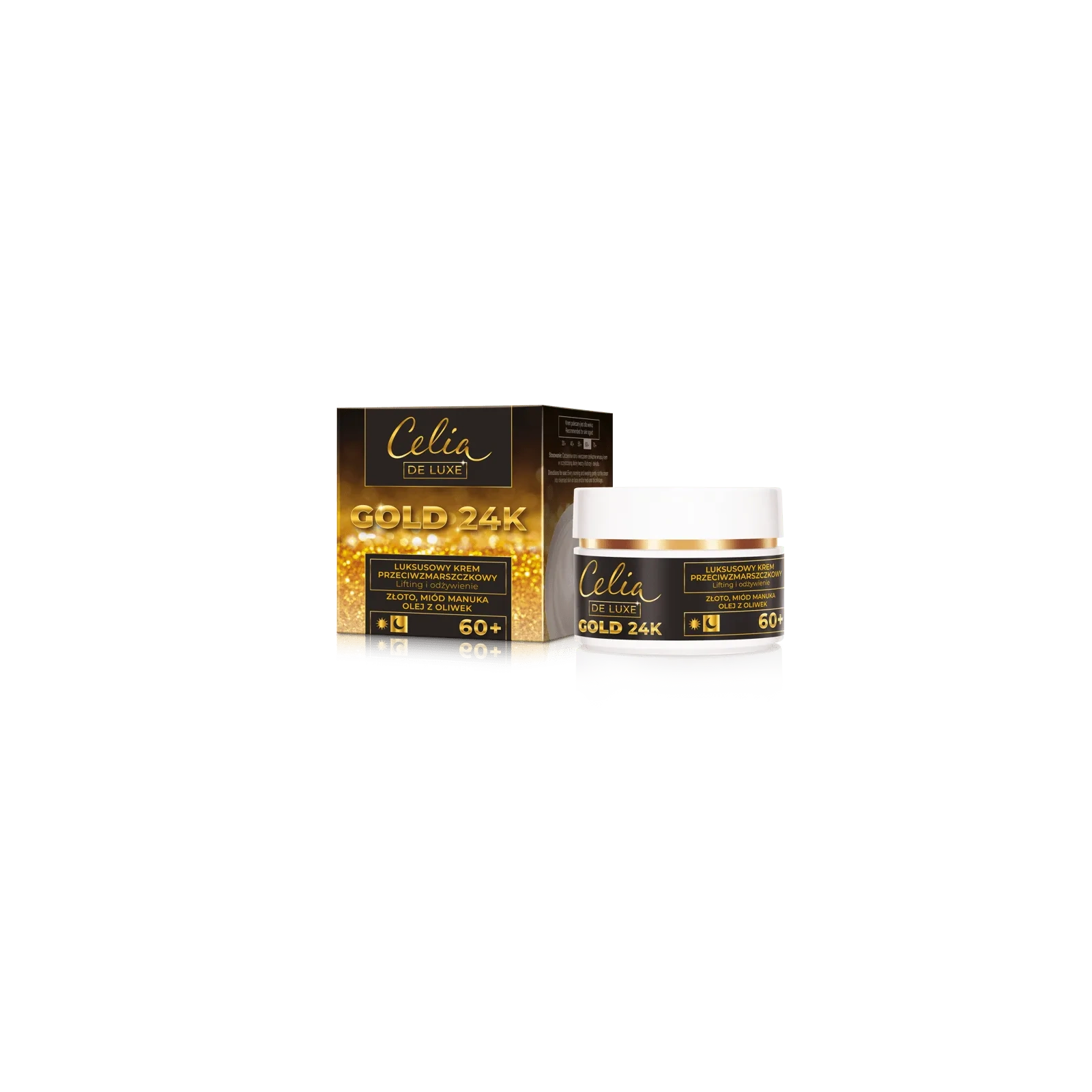 CELIA De Luxe Gold 24k 60+ krem przeciwzmarszczkowy 50ml