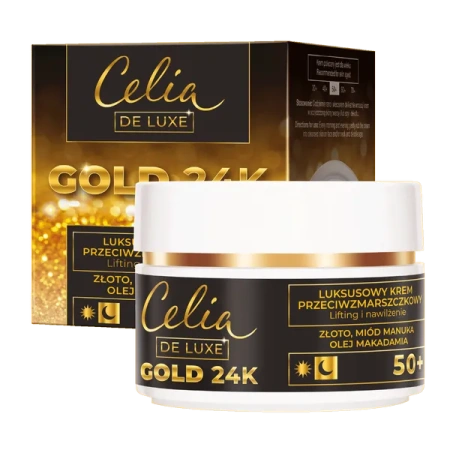 CELIA De Luxe Gold 24k 50+ krem przeciwzmarszczkowy 50ml