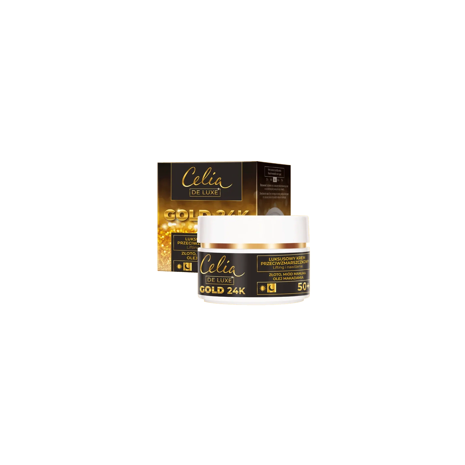 CELIA De Luxe Gold 24k 50+ krem przeciwzmarszczkowy 50ml