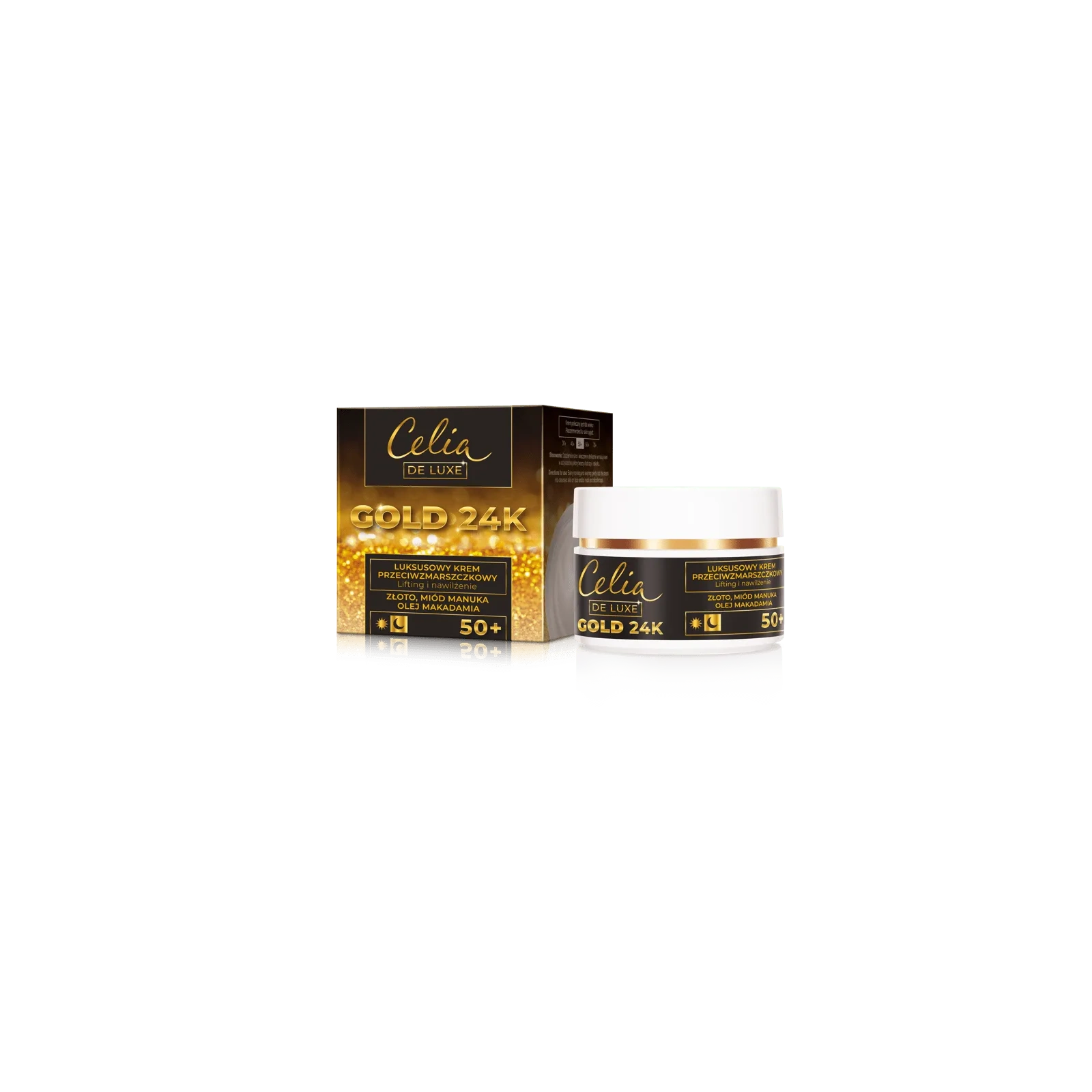 CELIA De Luxe Gold 24k 50+ krem przeciwzmarszczkowy 50ml