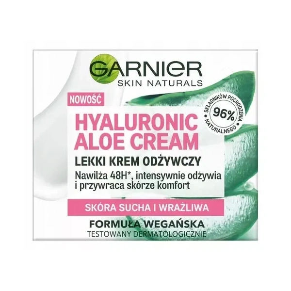 GARNIER Hyaluronic Aloe Cream lekki krem odżywczy 50ml