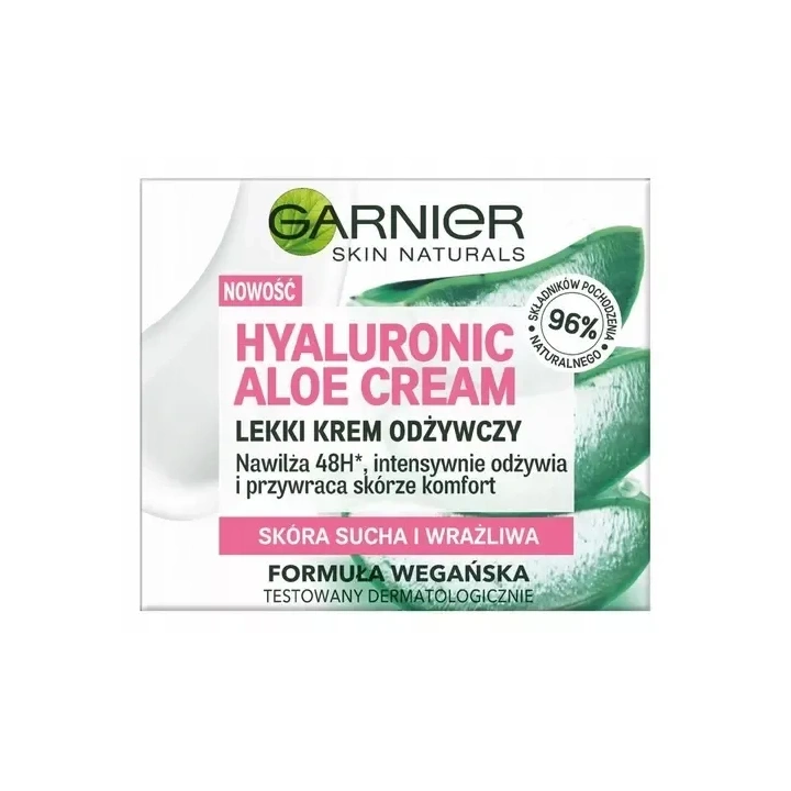 GARNIER Hyaluronic Aloe Cream lekki krem odżywczy 50ml