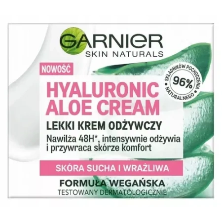 GARNIER Hyaluronic Aloe Cream lekki krem odżywczy 50ml