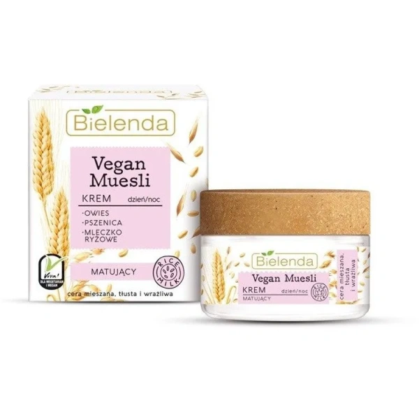 BIELENDA Vegan Muesli krem Matujący dzień i noc 50ml