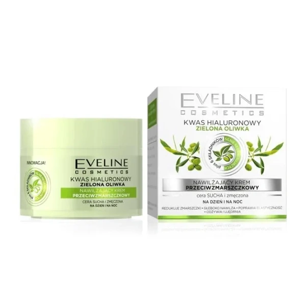 EVELINE Krem Kwas Hialuronowy Zielona Oliwka 50ml