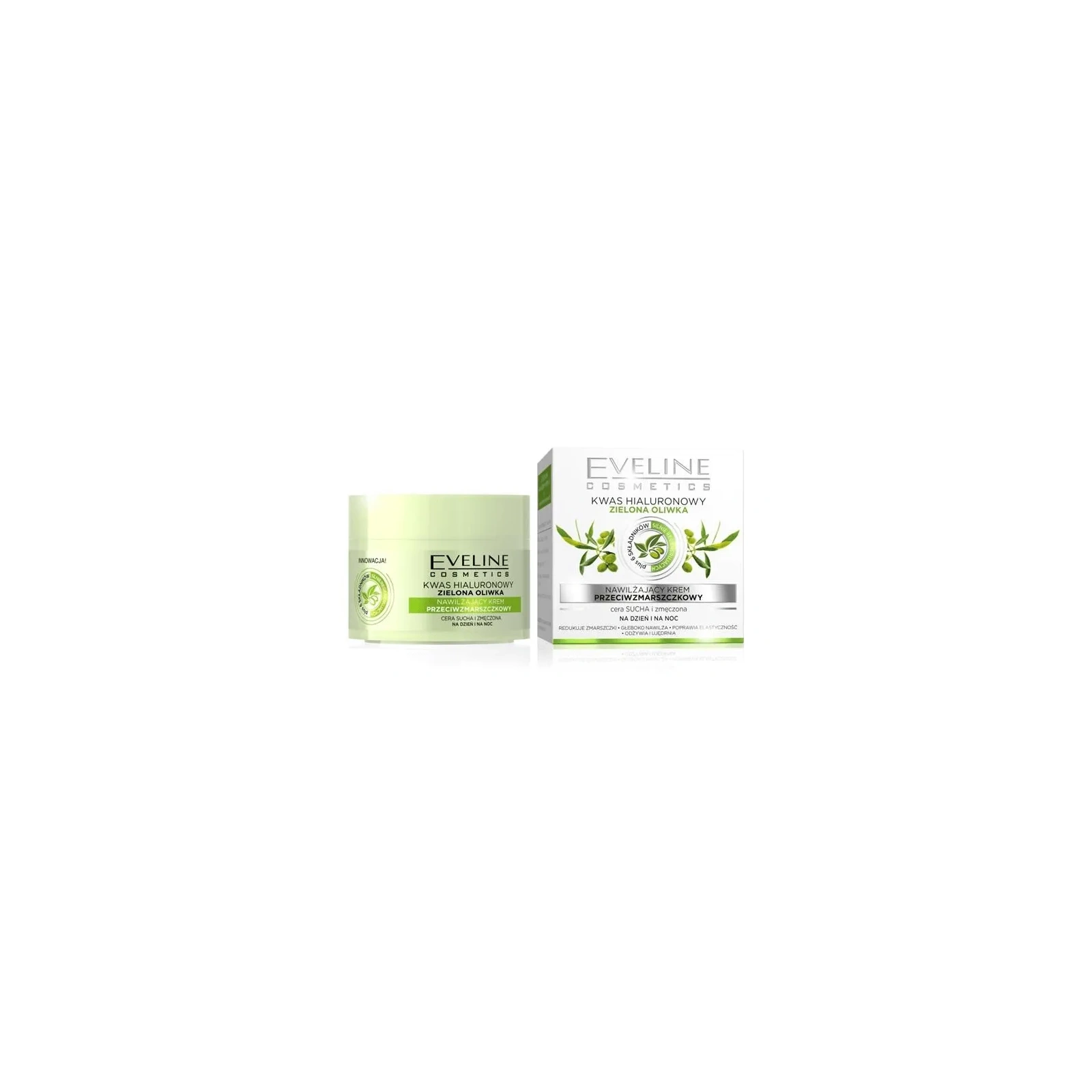 EVELINE Krem Kwas Hialuronowy Zielona Oliwka 50ml