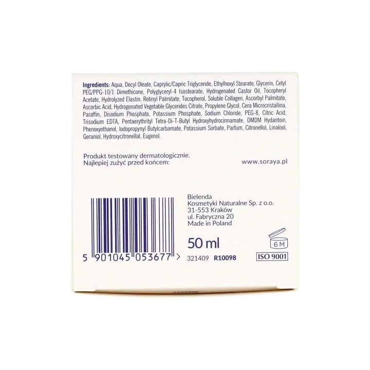 SORAYA  Kolagen Elastyna tłusty krem przeciwzmarszczkowy 50ml