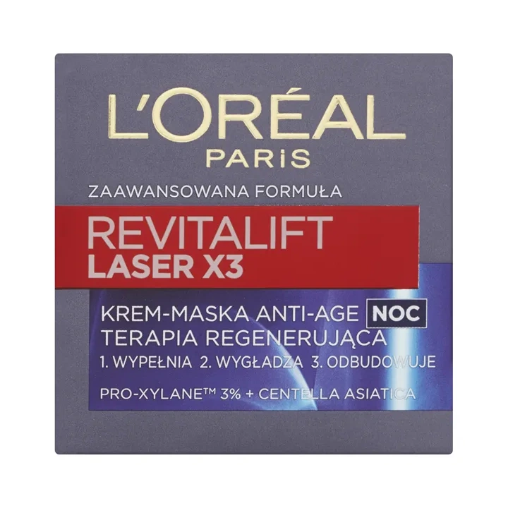 L'OREAL Revitalift Laser X3 krem-maska anti-age na noc Terapia Regenerująca 50ml