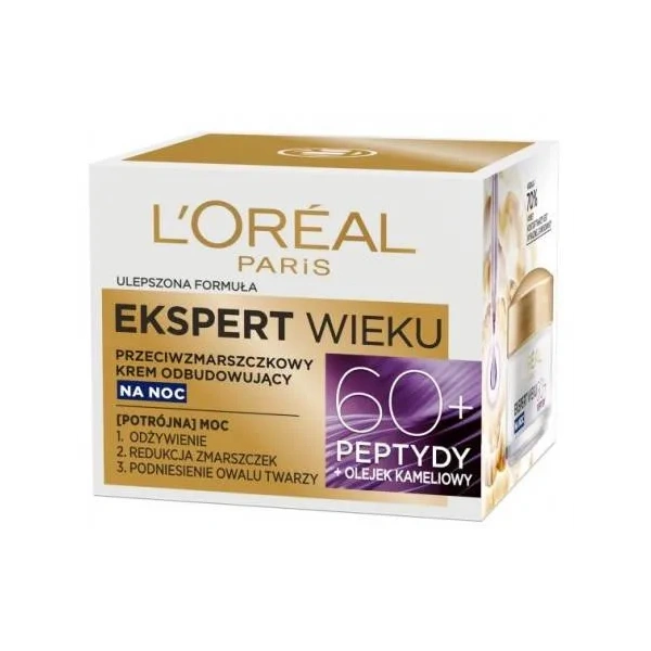L'OREAL Ekspert Wieku 60+ przeciwzmarszczkowy krem odbudowujący na noc 50ml