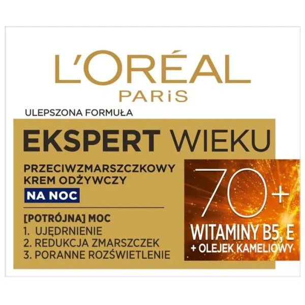 L'OREAL Ekspert Wieku 70+ przeciwzmarszczkowy krem odżywczy na noc 50ml