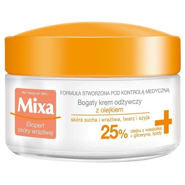 MIXA Bogaty krem odżywczy z olejkiem 25% 50ml
