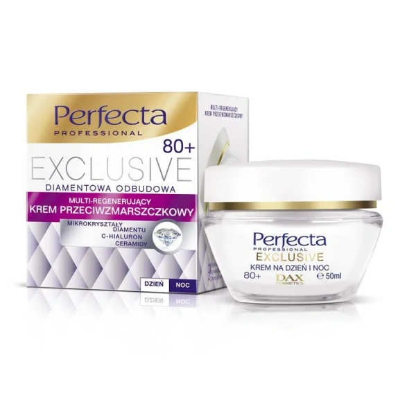 DAX Perfecta Exclusive Diamentowa Odbudowa 80+ krem przeciwzmarszczkowy 50ml