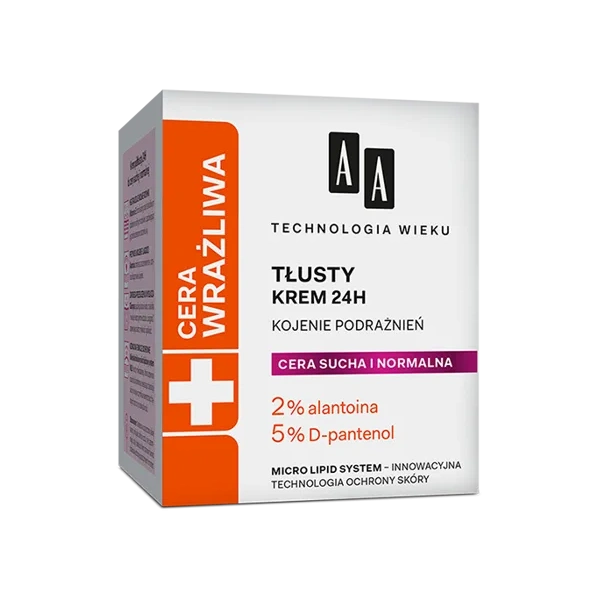 AA Technologia Wieku Cera Wrażliwa krem tłusty 24h 50ml