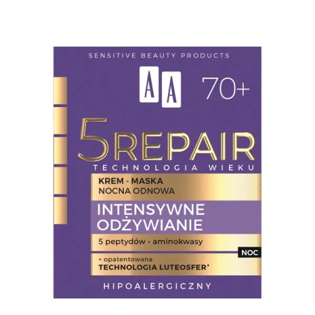 AA Technologia Wieku 5Repair krem-maska odbudowujący na noc 70+ 50ml