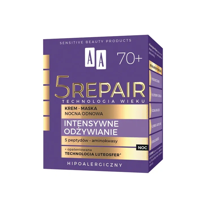 AA Technologia Wieku 5Repair krem-maska odbudowujący na noc 70+ 50ml