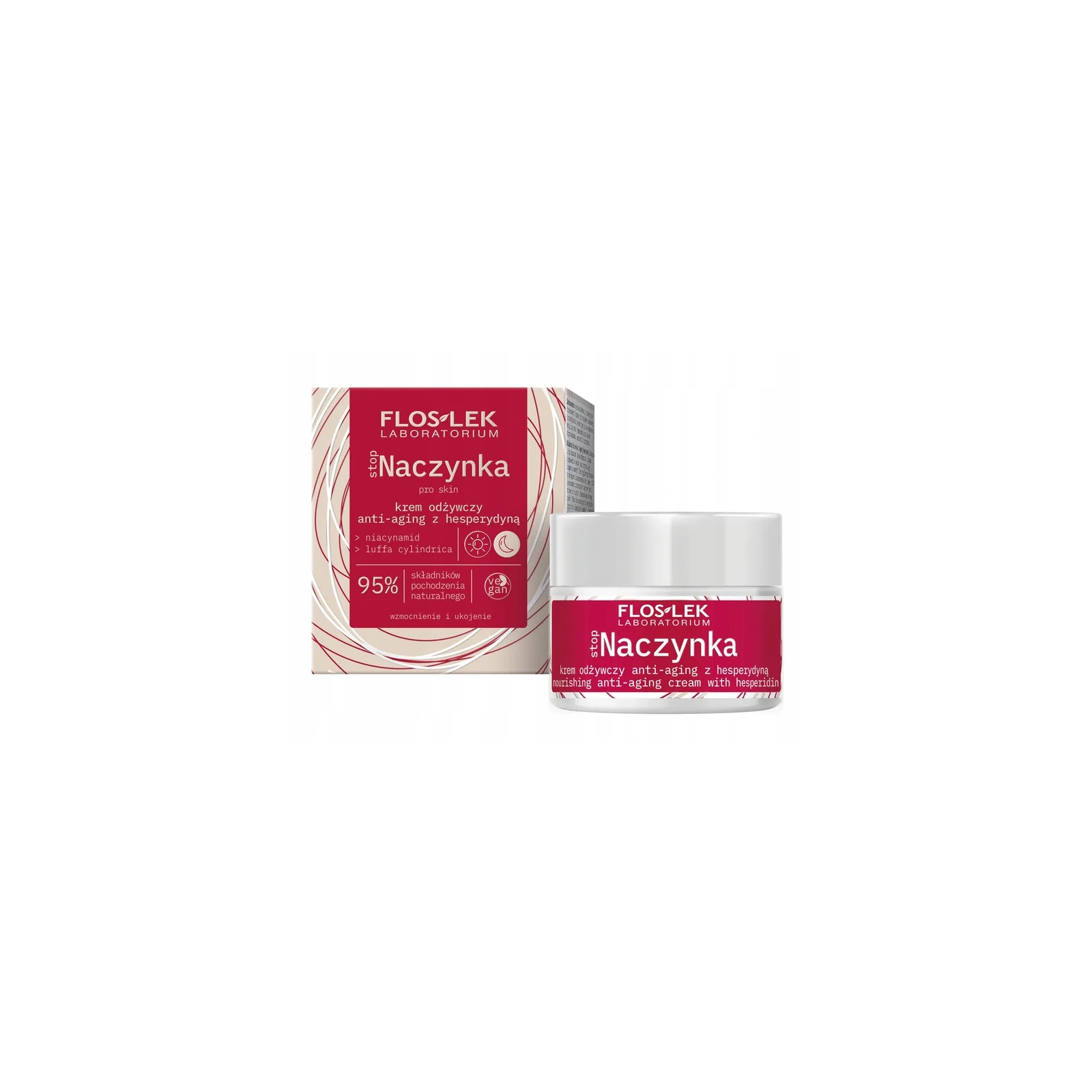 FLOSLEK Stop Naczynka krem na dzień i na noc Odżywczy Anti-Aging 50ml