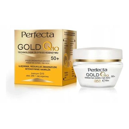 DAX Perfecta Gold Q10 krem przeciwzmarszczkowy na dzień i noc 50+ 50ml