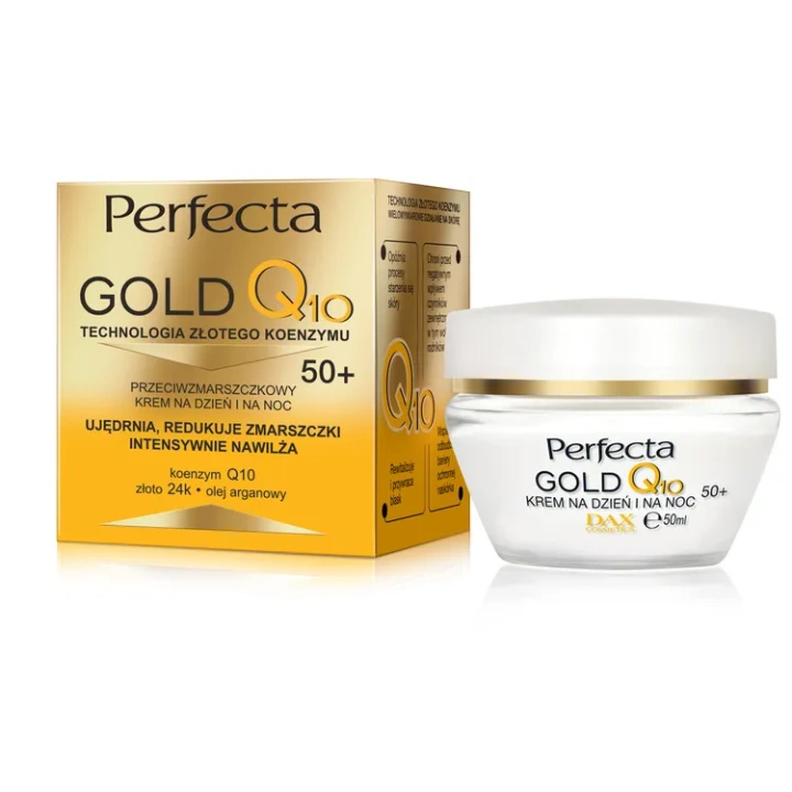 DAX Perfecta Gold Q10 krem przeciwzmarszczkowy na dzień i noc 50+ 50ml