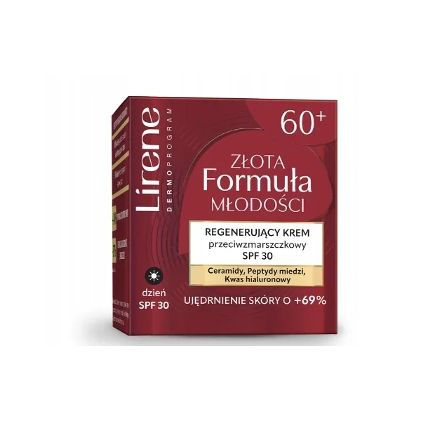 Lirene LIRENE Złota Formuła Młodości krem 60+ przeciwzmarszczkowy dzień SPF30 50ml