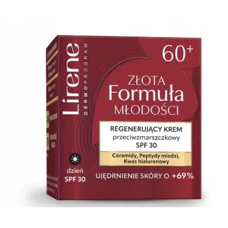 LIRENE Złota Formuła Młodości krem 60+ przeciwzmarszczkowy dzień SPF30 50ml