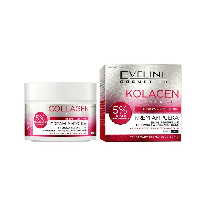 EVELINE Kolagen Therapy krem-ampułka intensywnie odmładzający 5% 50ml
