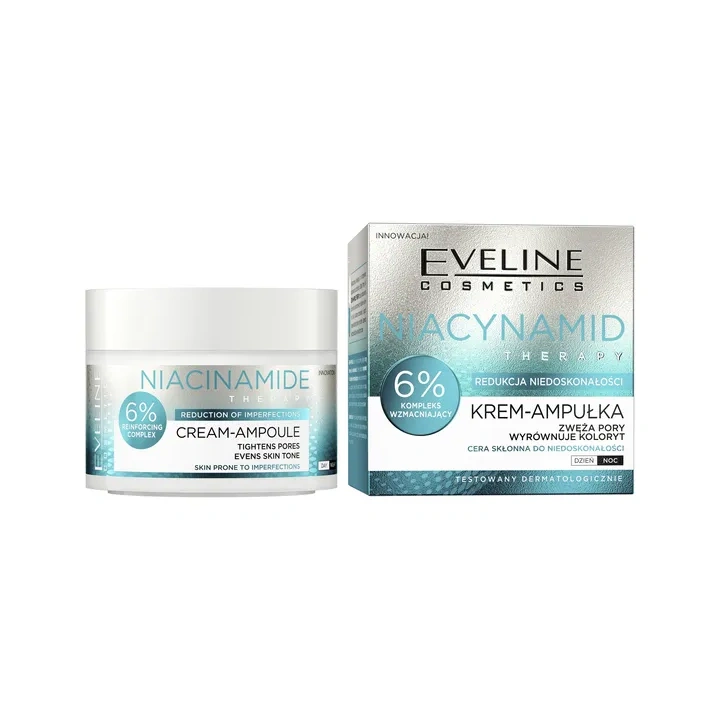 EVELINE Niacynamid Therapy krem-ampułka 6% Kompleks Wzmacniający 50ml