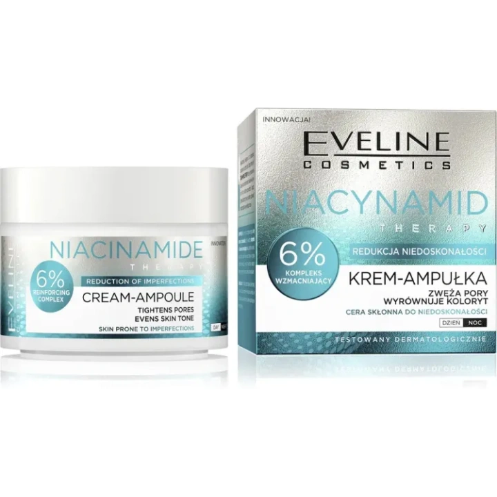 EVELINE Niacynamid Therapy krem-ampułka 6% Kompleks Wzmacniający 50ml