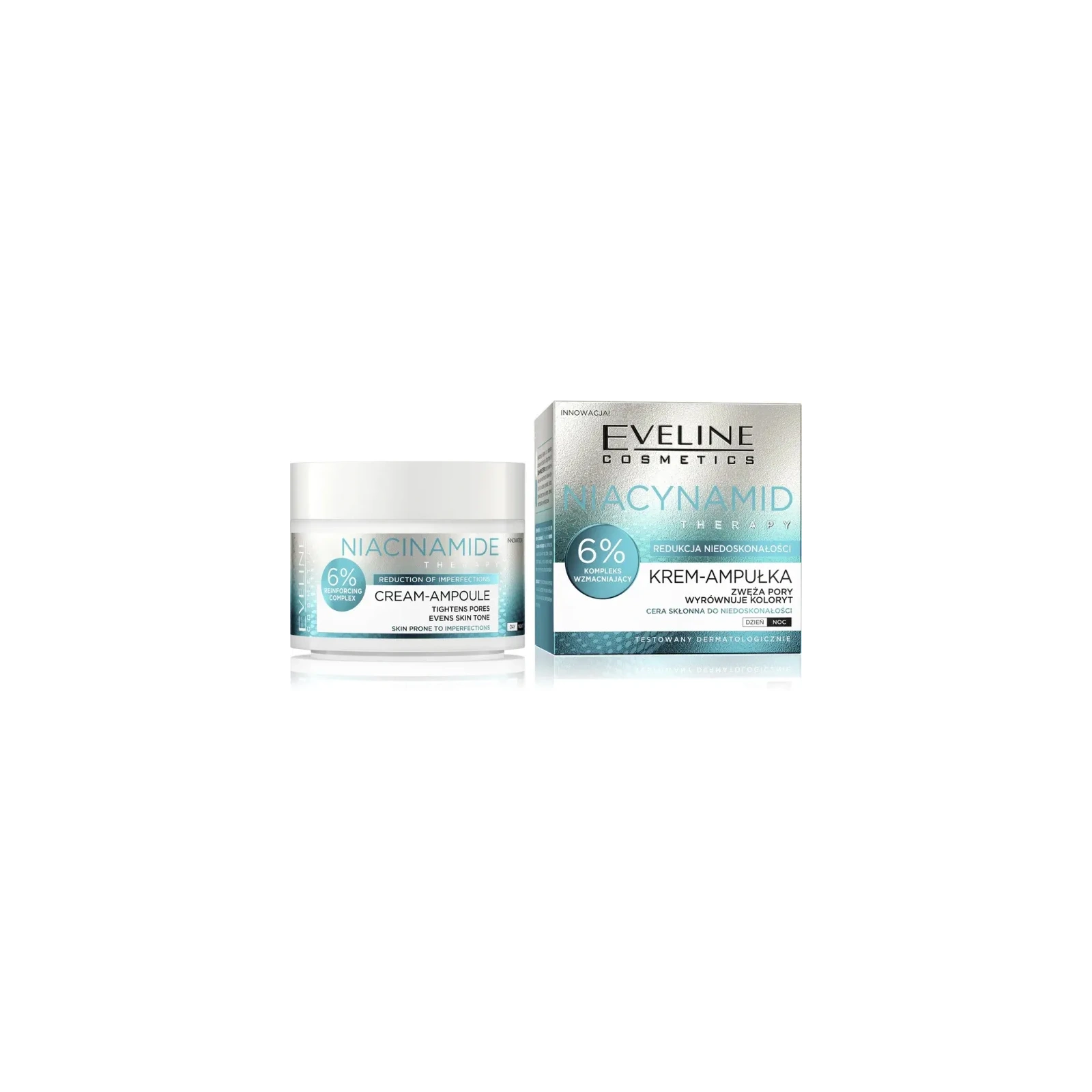 EVELINE Niacynamid Therapy krem-ampułka 6% Kompleks Wzmacniający 50ml