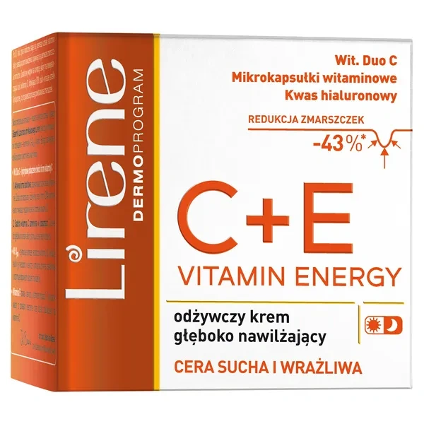 LIRENE Vitamin Energy C+e odżywczy krem nawilżający do twarzy 50ml