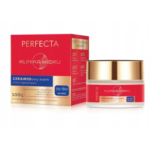 DAX Perfecta Klinika Wieku 70/80+ ceramidowy krem silnie regenerujący na noc 50ml
