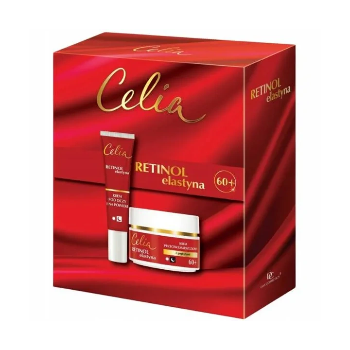 CELIA Retinol Elastyna zestaw do twarzy 60+ (krem 50ml + krem pod oczy 15ml) 
