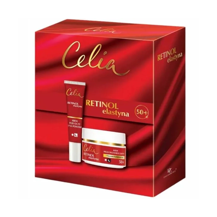 CELIA Retinol Elastyna zestaw do twarzy 50+ (krem 50ml + krem pod oczy 15ml) 