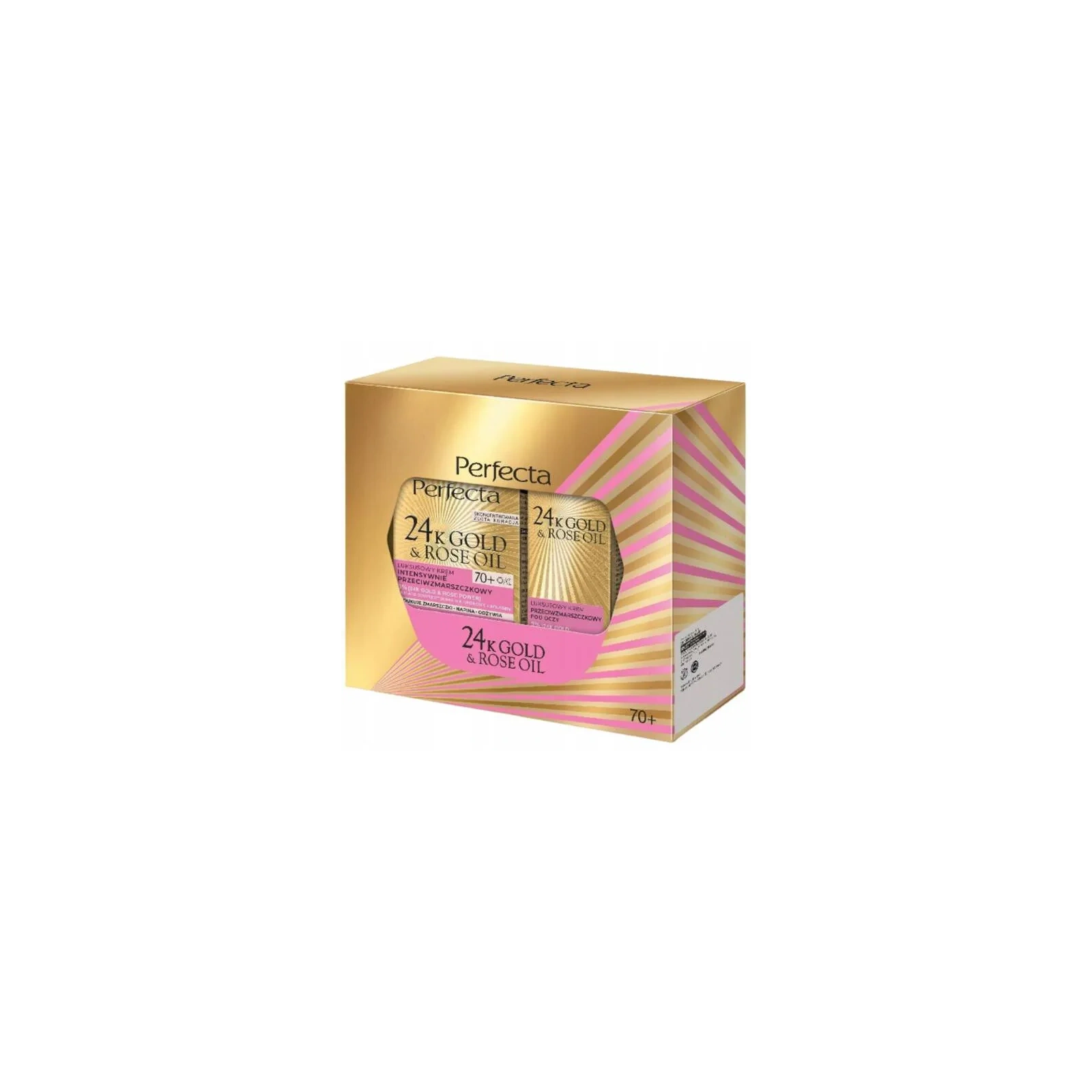 DAX Perfecta 24k Gold & Rose Oil zestaw do twarzy 70+ (krem + krem pod oczy) 