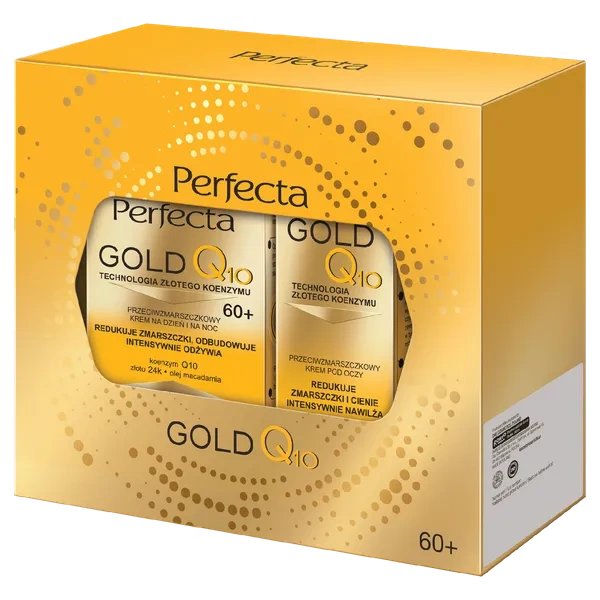 DAX Perfecta Gold Q10 zestaw do twarzy 60+ (krem  + krem pod oczy) 