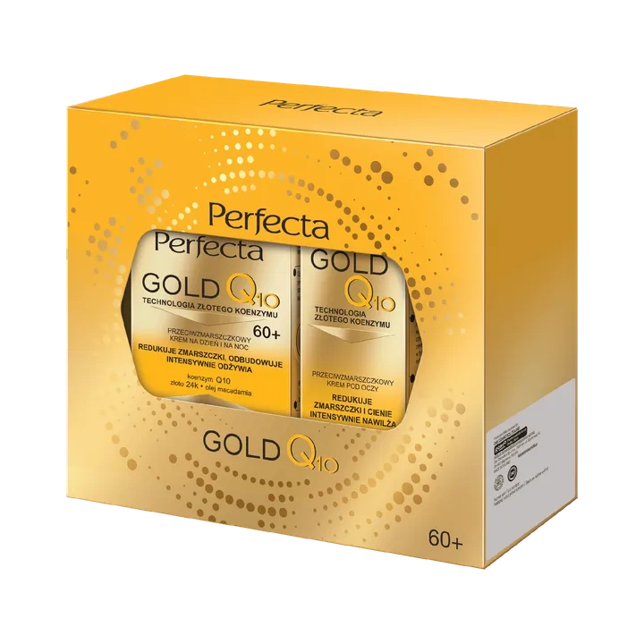 DAX Perfecta Gold Q10 zestaw do twarzy 60+ (krem  + krem pod oczy) 