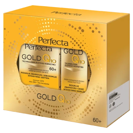 DAX Perfecta Gold Q10 zestaw do twarzy 60+ (krem  + krem pod oczy) 