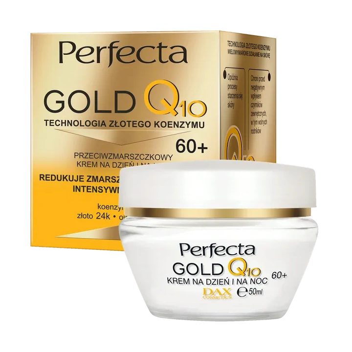 DAX Perfecta Gold Q10 zestaw do twarzy 60+ (krem  + krem pod oczy) 
