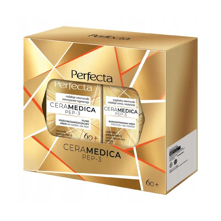 DAX Perfecta Ceramedica Pep-3 zestaw do twarzy 60+ (krem + krem pod oczy) 