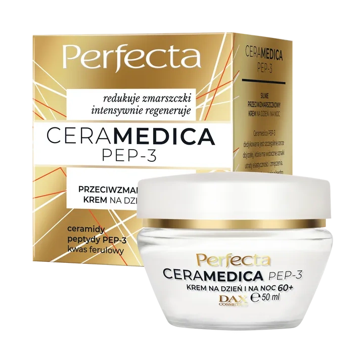 DAX Perfecta Ceramedica Pep-3 zestaw do twarzy 60+ (krem + krem pod oczy) 