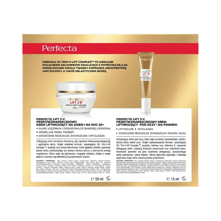 DAX Perfecta Lift 3-v zestaw do twarzy 50+ [krem 50ml+ krem pod oczy15ml]