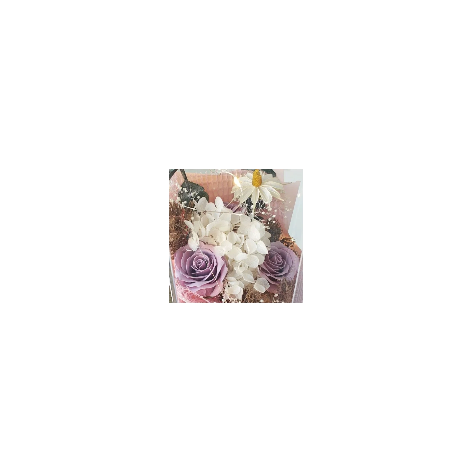 ECARLA Flower Box bukiet zapachowych kwiatów mydlanych w pudełku LED BUK18
